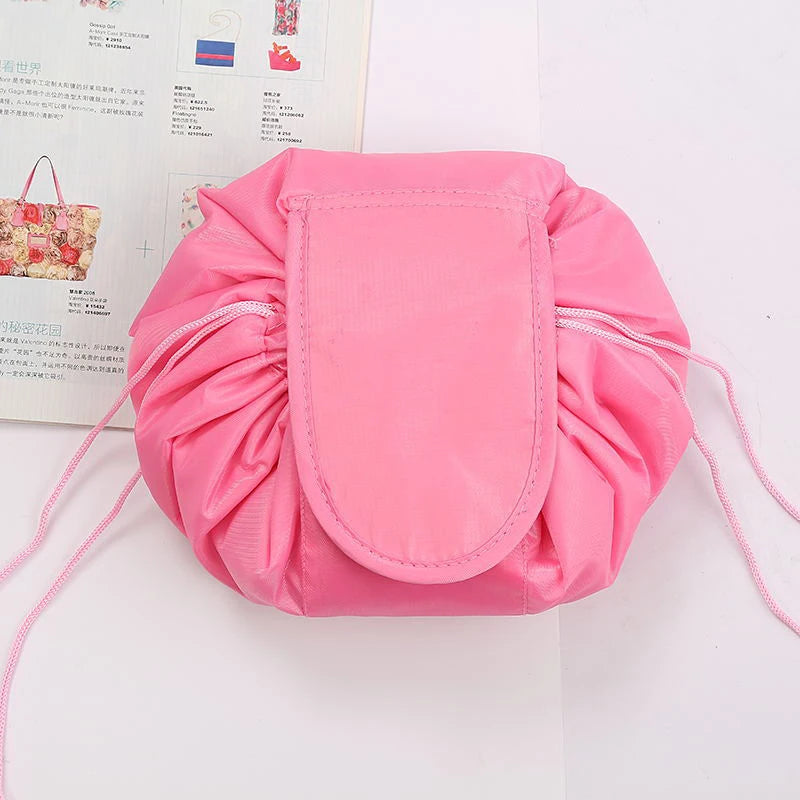 Women Drawstring Cosmetic Bag Travel Storage Makeup Bag Organizer Female Make Up Pouch Portable Waterproof Toiletry Beauty Case