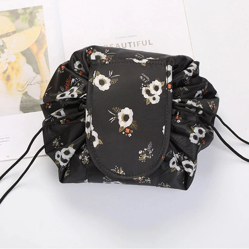 Women Drawstring Cosmetic Bag Travel Storage Makeup Bag Organizer Female Make Up Pouch Portable Waterproof Toiletry Beauty Case